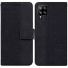 For Samsung Galaxy M42 5G Geometric Embossed Leather Phone Case(Black) - 1