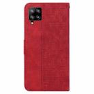 For Samsung Galaxy M42 5G Geometric Embossed Leather Phone Case(Red) - 3