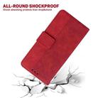 For Samsung Galaxy M42 5G Geometric Embossed Leather Phone Case(Red) - 5