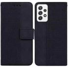 For Samsung Galaxy A72 4G / 5G Geometric Embossed Leather Phone Case(Black) - 1