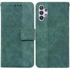 For Samsung Galaxy A32 5G Geometric Embossed Leather Phone Case(Green) - 1