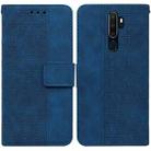 For OPPO A9 2020 / A5 2020 / A11X Geometric Embossed Leather Phone Case(Blue) - 1
