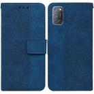 For OPPO A52 / A92 / A72 Geometric Embossed Leather Phone Case(Blue) - 1