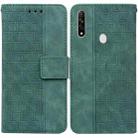 For OPPO A8 / A31 2020 Geometric Embossed Leather Phone Case(Green) - 1