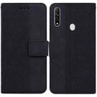 For OPPO A8 / A31 2020 Geometric Embossed Leather Phone Case(Black) - 1