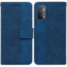 For OPPO A74 5G / A93 5G / A54 5G Geometric Embossed Leather Phone Case(Blue) - 1