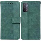 For OPPO A74 5G / A93 5G / A54 5G Geometric Embossed Leather Phone Case(Green) - 1