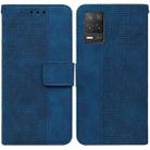 For OPPO Realme 8 5G / Realme V13 5G Geometric Embossed Leather Phone Case(Blue) - 1