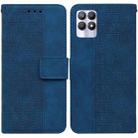For OPPO Realme 8i Geometric Embossed Leather Phone Case(Blue) - 1