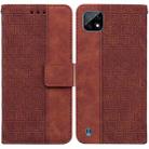 For OPPO Realme C20 / C11 2021 Geometric Embossed Leather Phone Case(Brown) - 1