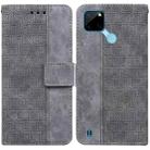 For OPPO Realme C21Y Geometric Embossed Leather Phone Case(Grey) - 1