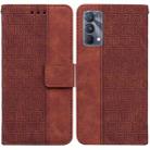 For OPPO Realme GT Master / Q3 Pro 5G Geometric Embossed Leather Phone Case(Brown) - 1