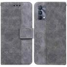 For OPPO Realme GT Master / Q3 Pro 5G Geometric Embossed Leather Phone Case(Grey) - 1