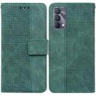 For OPPO Realme GT Master / Q3 Pro 5G Geometric Embossed Leather Phone Case(Green) - 1