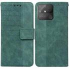 For OPPO Realme Narzo 50A Geometric Embossed Leather Phone Case(Green) - 1