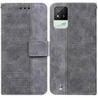 For OPPO Realme Narzo 50i Geometric Embossed Leather Phone Case(Grey) - 1