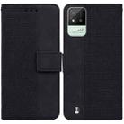 For OPPO Realme Narzo 50i Geometric Embossed Leather Phone Case(Black) - 1