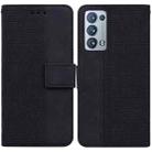 For OPPO Reno6 Pro+ 5G Geometric Embossed Leather Phone Case(Black) - 1