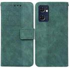 For OPPO Reno7 5G / Find X5 Lite Geometric Embossed Leather Phone Case(Green) - 1