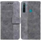 For OPPO Realme 5 / 5s / 6i Geometric Embossed Leather Phone Case(Grey) - 1