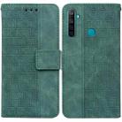 For OPPO Realme 5 / 5s / 6i Geometric Embossed Leather Phone Case(Green) - 1