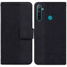 For OPPO Realme 5 / 5s / 6i Geometric Embossed Leather Phone Case(Black) - 1