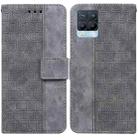 For OPPO Realme 8 / 8 Pro Geometric Embossed Leather Phone Case(Grey) - 1