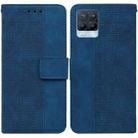 For OPPO Realme 8 / 8 Pro Geometric Embossed Leather Phone Case(Blue) - 1