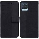 For OPPO Realme 8 / 8 Pro Geometric Embossed Leather Phone Case(Black) - 1