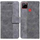 For OPPO Realme C12 / Narzo 20 Geometric Embossed Leather Phone Case(Grey) - 1