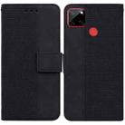 For OPPO Realme C12 / Narzo 20 Geometric Embossed Leather Phone Case(Black) - 1