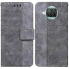 For Xiaomi Mi 10T Lite 5G Geometric Embossed Leather Phone Case(Grey) - 1