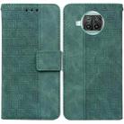For Xiaomi Mi 10T Lite 5G Geometric Embossed Leather Phone Case(Green) - 1
