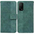 For Xiaomi Mi 10T Pro 5G / 10T 5G Geometric Embossed Leather Phone Case(Green) - 1