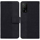 For Xiaomi Mi 10T Pro 5G / 10T 5G Geometric Embossed Leather Phone Case(Black) - 1