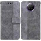 For Xiaomi Redmi Note 9T / Note 9 5G Geometric Embossed Leather Phone Case(Grey) - 1