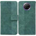 For Xiaomi Redmi Note 9T / Note 9 5G Geometric Embossed Leather Phone Case(Green) - 1