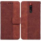 For Xiaomi Redmi 8 / 8A Geometric Embossed Leather Phone Case(Brown) - 1