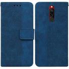 For Xiaomi Redmi 8 / 8A Geometric Embossed Leather Phone Case(Blue) - 1