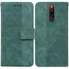 For Xiaomi Redmi 8 / 8A Geometric Embossed Leather Phone Case(Green) - 1