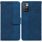 For Xiaomi Redmi 10 / 10 Prime Geometric Embossed Leather Phone Case(Blue) - 1