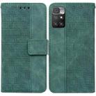 For Xiaomi Redmi 10 / 10 Prime Geometric Embossed Leather Phone Case(Green) - 1