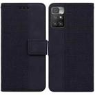 For Xiaomi Redmi 10 / 10 Prime Geometric Embossed Leather Phone Case(Black) - 1