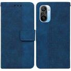 For Xiaomi Redmi K40 / K40 Pro / Mi 11i  Geometric Embossed Leather Phone Case(Blue) - 1