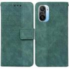 For Xiaomi Redmi K40 / K40 Pro / Mi 11i  Geometric Embossed Leather Phone Case(Green) - 1