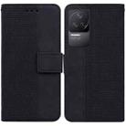 For Xiaomi Redmi K50 / K50 Pro Geometric Embossed Leather Phone Case(Black) - 1