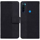 For Xiaomi Redmi Note 8 Geometric Embossed Leather Phone Case(Black) - 1