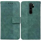 For Xiaomi Redmi Note 8 Pro Geometric Embossed Leather Phone Case(Green) - 1