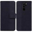 For Xiaomi Redmi Note 8 Pro Geometric Embossed Leather Phone Case(Black) - 1