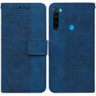 For Xiaomi Redmi Note 8T Geometric Embossed Leather Phone Case(Blue) - 1